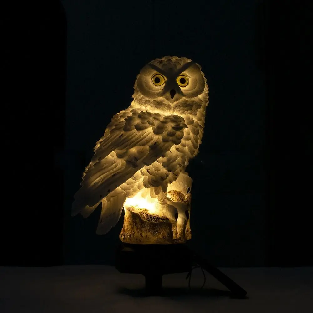 

Colorful Owl Solar Garden Light Waterproof Creative Landscape Lawn Lamp Ground Mounted Iron Solar Stake Light Wedding Courtyard