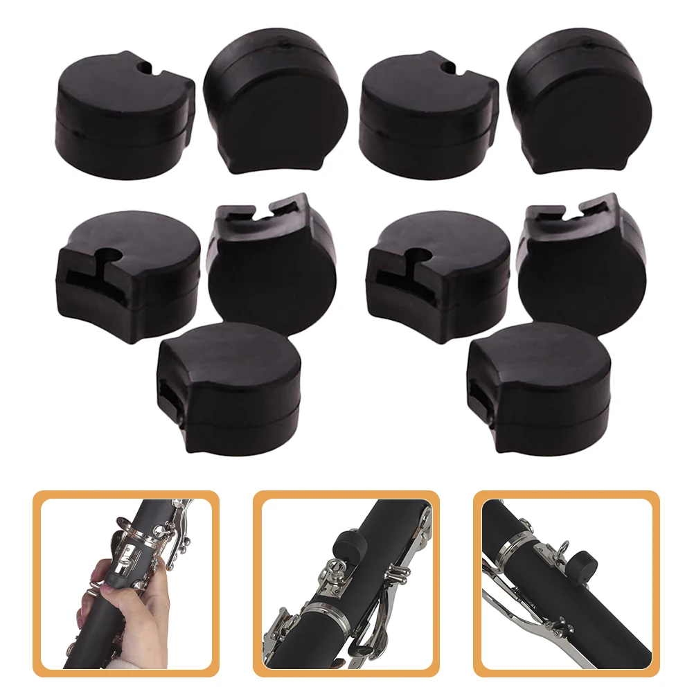 

10pcs Clarinet Thumb Rest Cushion Rubber Support Comfortable Clarinet Finger Rests Instrument Playing Accessories For Saxophone
