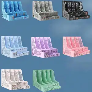 Multi-Color File Rack, Storage Box Folder, File Box Desktop, Basket Multi-Functional, Multi-Layer Shelf, Office Bookshelf 12 Main Sales Caixa File - №12