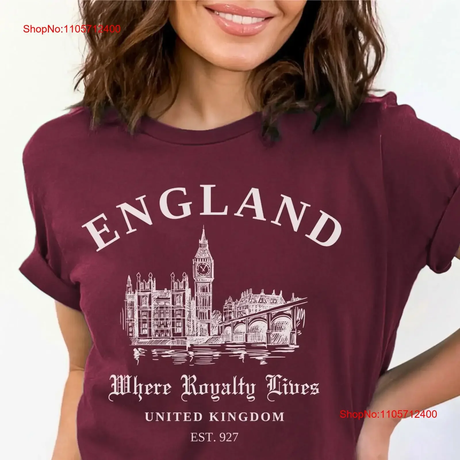 England T Shirt London British Clothing United Kingdom Vintage toast of shirts vintage Washed Soft Slightly Unisex Stretched