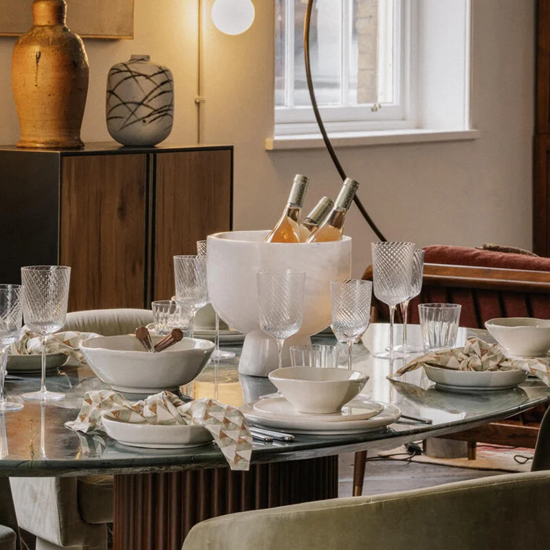 French natural marble ice bucket designer villa restaurant bar red wine champagne tube creative vase decoration