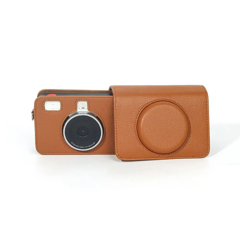 PU Leather Instant Camera Case For Kodak Mini Shot 2 Retro C210R Anti Scratch Shockproof Protective Cover Solid Color Portable