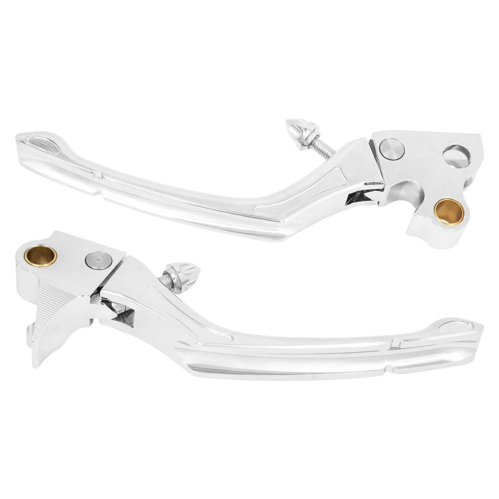 Motorcycle Brake Clutch Lever Chrome Adjustable For Harley Sportster XL 1200 883 Dyna Touring Road King Street Glide Softail FL