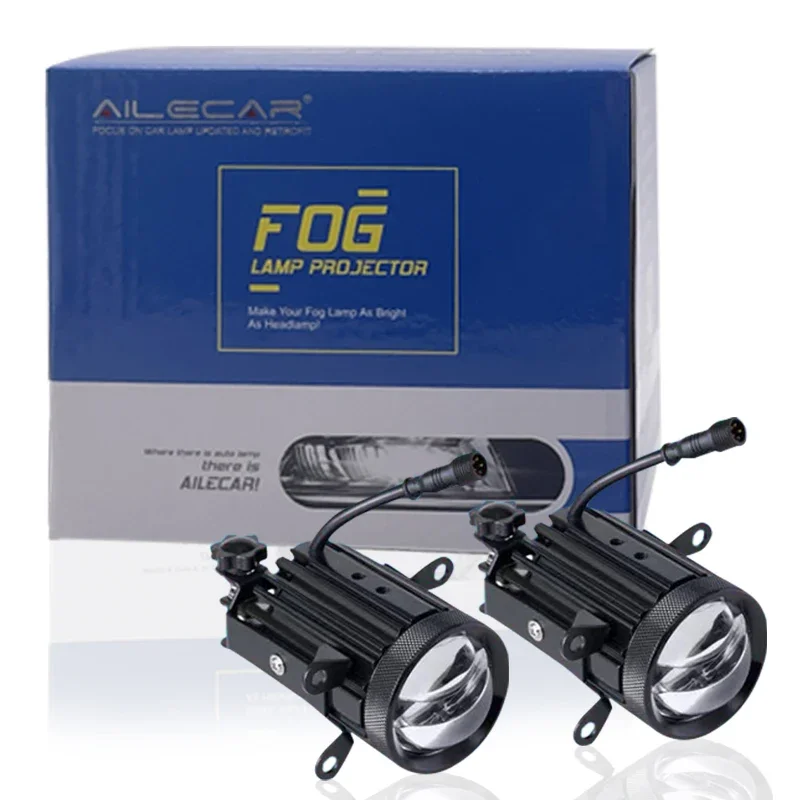 FL20-T LED Fog Projector lens headlight 2.0inch fog lamp 55W With Spot Light For any car universal fog lights