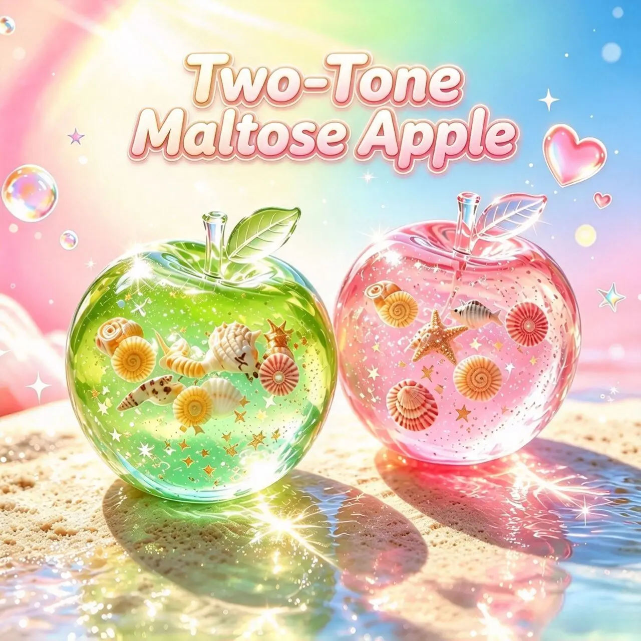 Squishy Fruit Apple Fidget Toy Ocean Shells Squeeze Stress Relief Hand Toy Anti-Anxiety Stretchy Slow Rising Toy Creative Gift