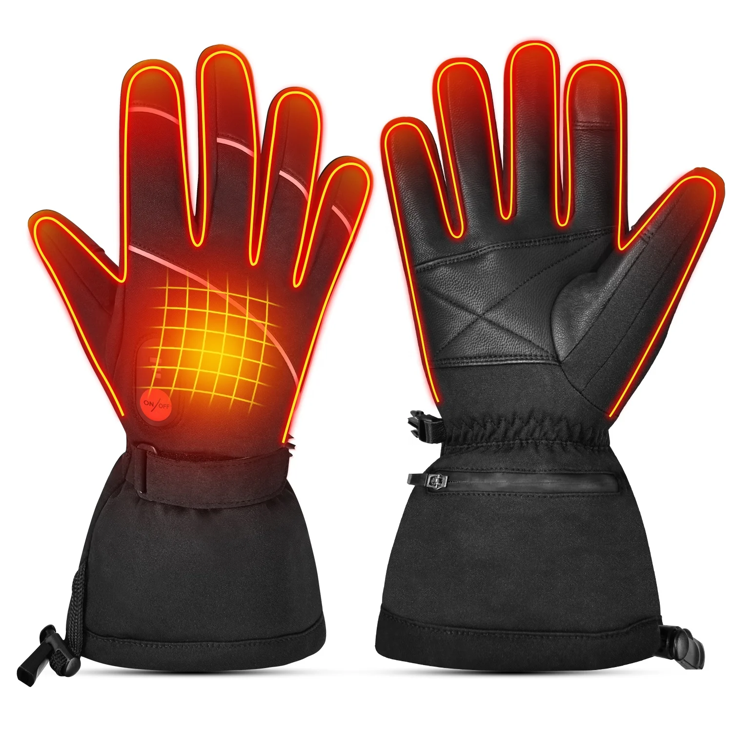Ultimate Warmth Premium Durable Heated Gloves Rechargeable Electric Gloves Skiing Snowboarding Cold Winter Heated Ski Gloves