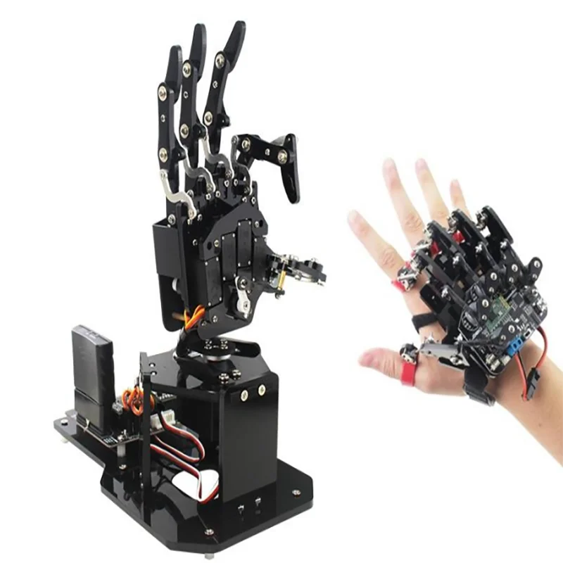 STEM para Arduino STM32 Robot biónico Palma manipulador de mano código de código abierto 5 manos Kit educativo con Ps2/guantes somatosensoriales