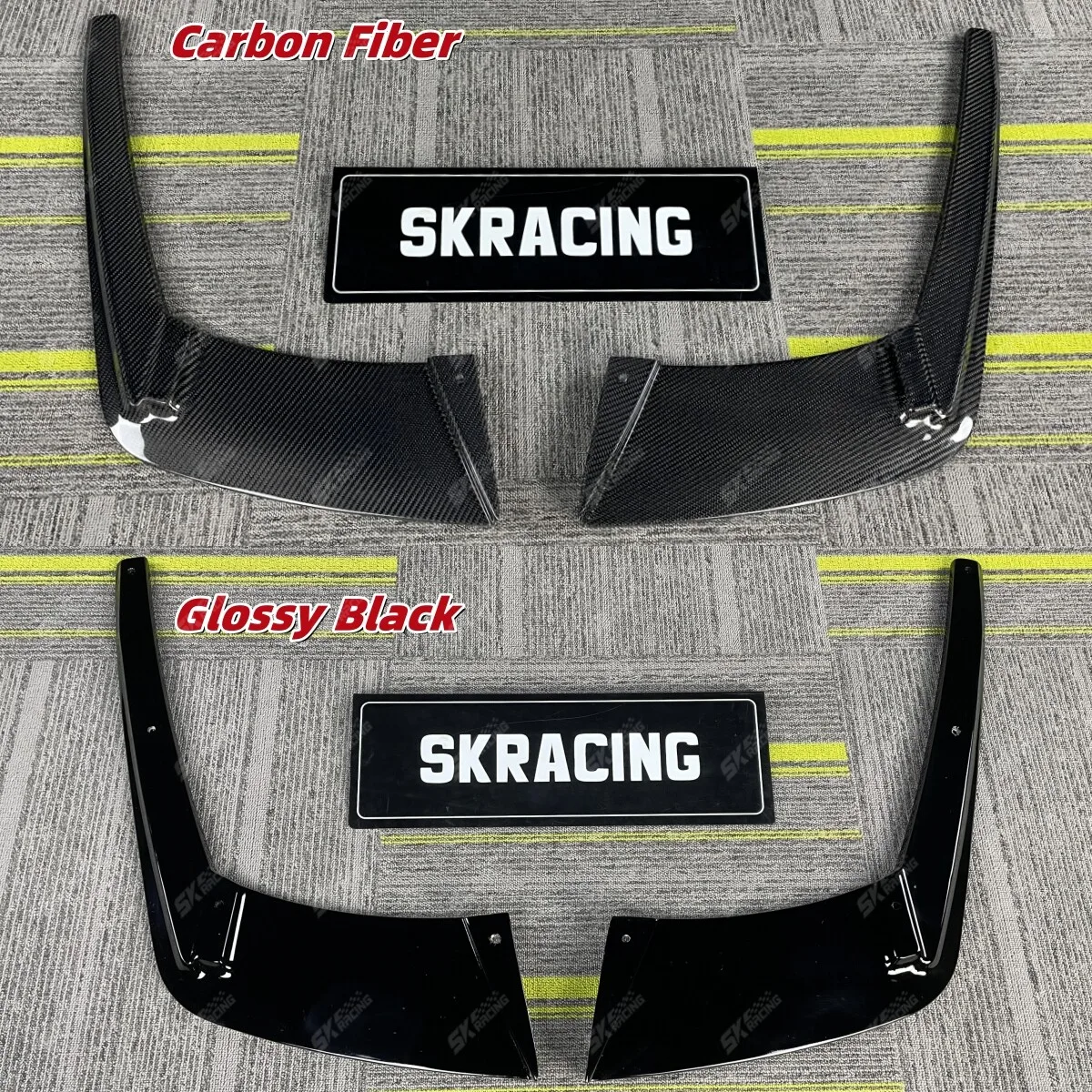 2 قطعة ألياف الكربون/لامع أسود المصد الخلفي الجانب الفاصل صالح BMW M6 F06 F12 F13