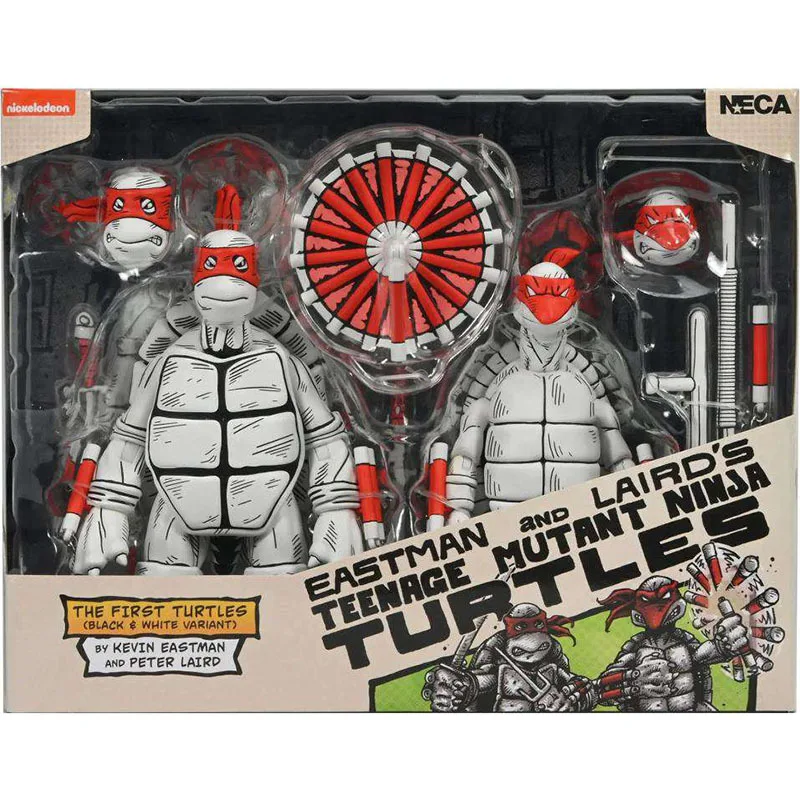 

【In Stock】NECA 54499 Mirage Comics First Turtles: (Black & White): 2PCS/Set: 7 Action Dolls Animation Model Toys Collection Gift