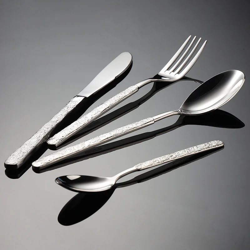 Luxury Stainless Steel Cutlery Sets Marble Handle Full Fork Spoon Knife Table Service Dinnerware Tableware Kitchen Supply