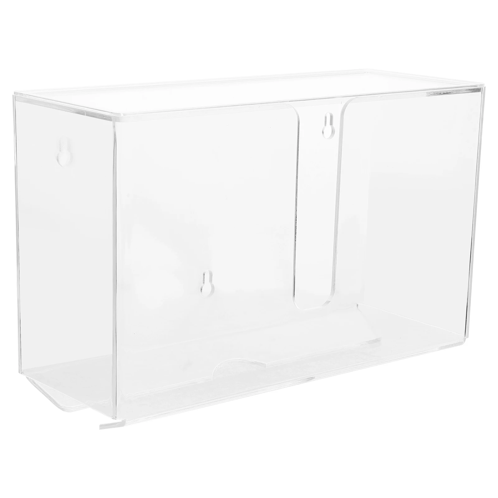 

Wall Mount Paper Towel Holder Large Capacity Bathroom Kitchen Guest Napkin Dispenser Box Tissue Organizer Plastic Material Clear