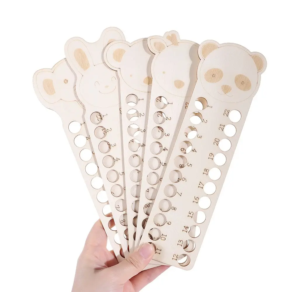 1PC Animal-shaped 22-hole Wooden Cross Stitch Thread Holder Cartoon Embroidery Floss Organizer Storage Tools Sewing Accessories