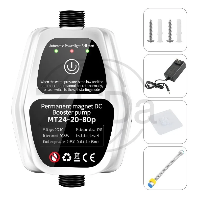 

DC24V 110V/220V US/EU/UK Plug Water Heater Shower Booster Pump