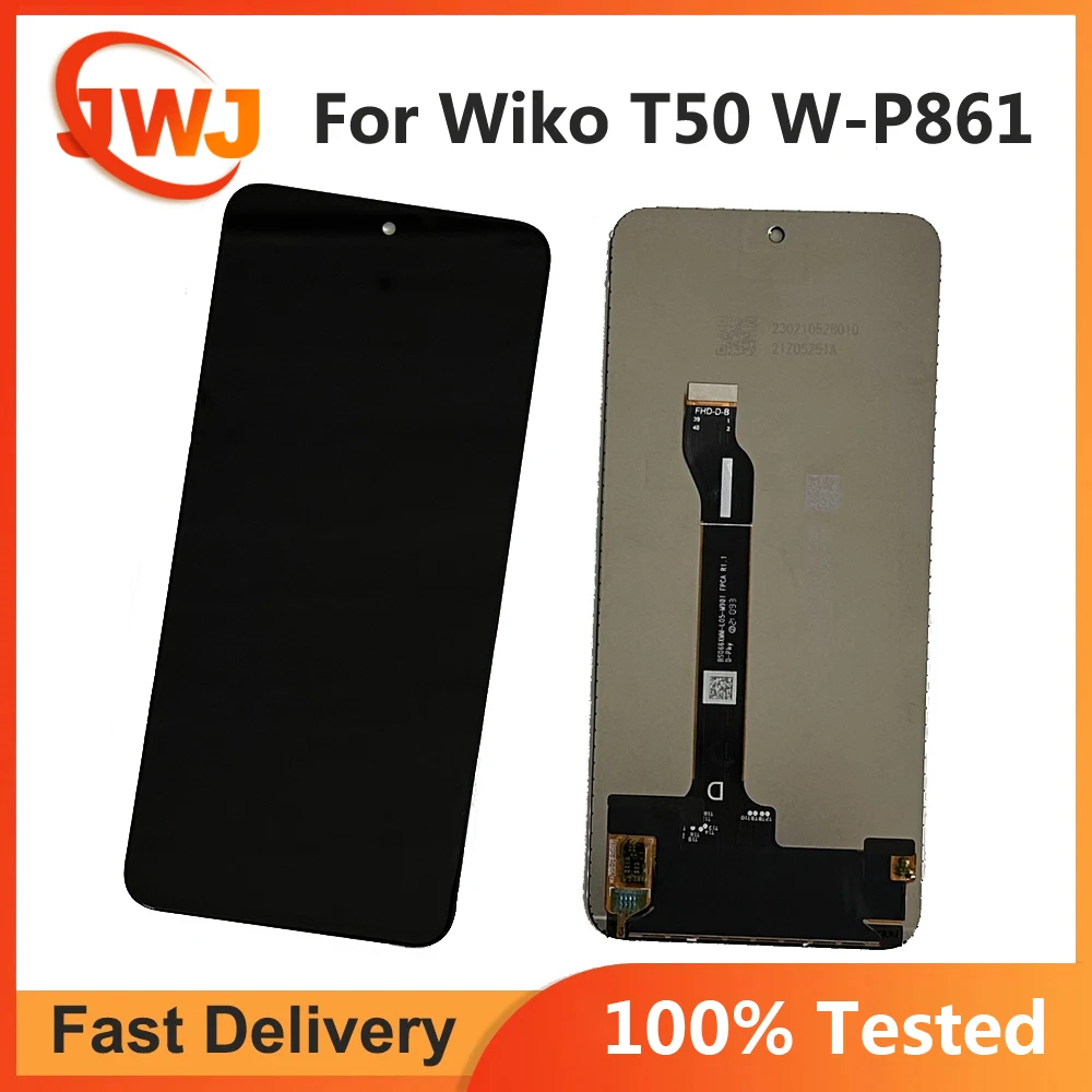 

6.6" Black Display For Wiko T50 W-P861-01 W-P861-02 LCD Display With Touch Screen Digitizer Sensor Panel Assembly Repair Parts