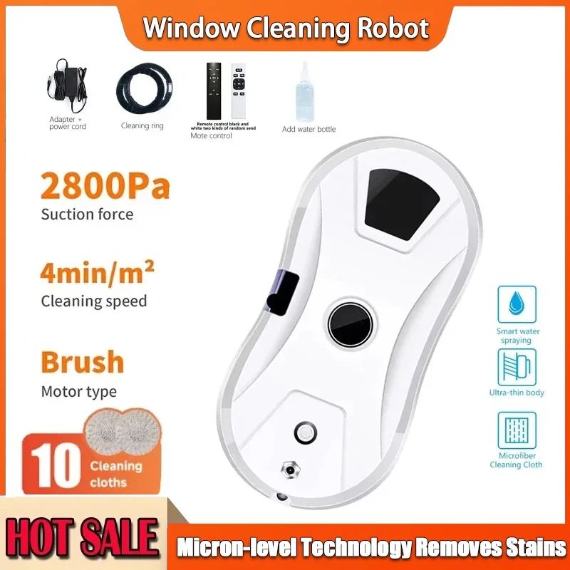

Automatic Electric Window Cleaning Robot Intelligent Double-Sided Glass Cleaner for Tall Buildings Household Floor-Mounted