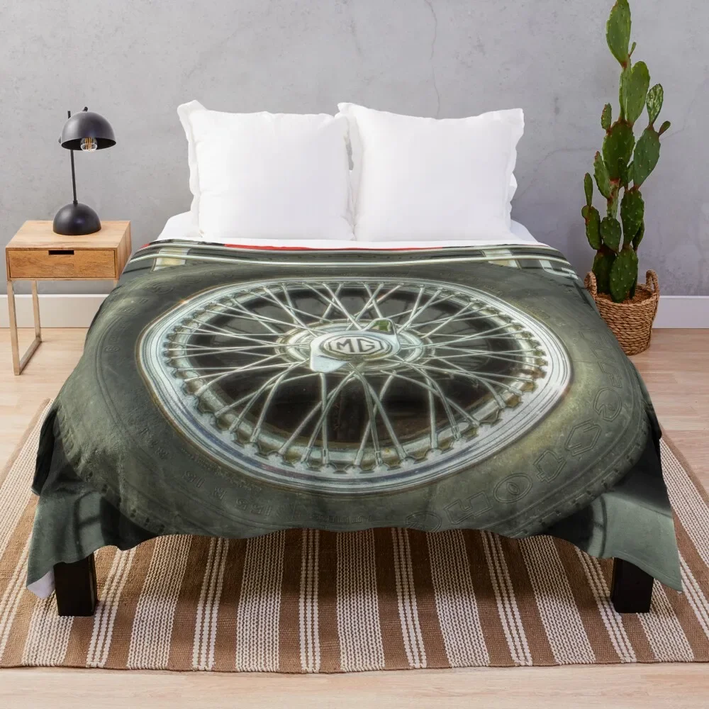 MG Retro Vintage Spare Wheel Throw Blanket Blankets Sofas Of Decoration Beautifuls sofa bed Blankets