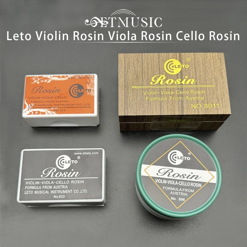 10 buah LETO biola Violin Cello Rosin merah/kuning/hijau kotak plastik/kayu komponen biola Aksesori instrumen musik