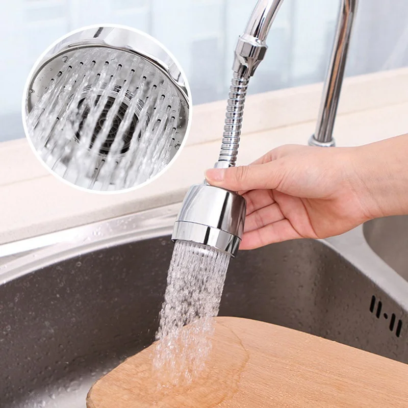 Rotatable 360 Degree Faucet Adapter Kitchen Shower Head Dual Mode Water Saving Tap Aerator Diffuser Nozzle Splash Filter Bubbler