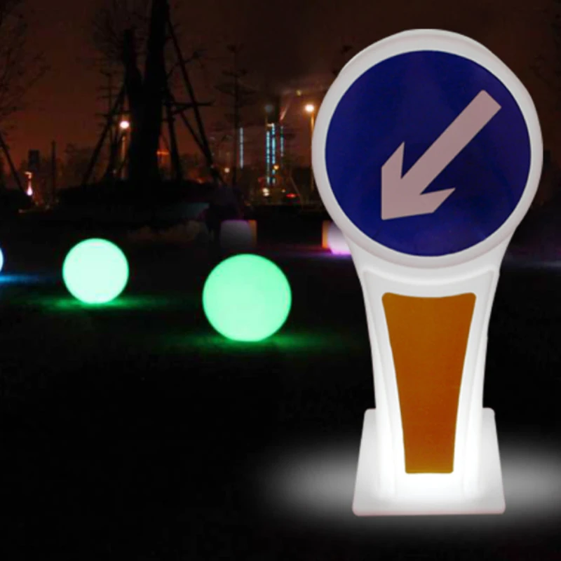 REAQ Safety LED Road Sign Reflective Traffic Signs Signage Indicator Lamp Outdoor Engineering Lights For Transportation Facility