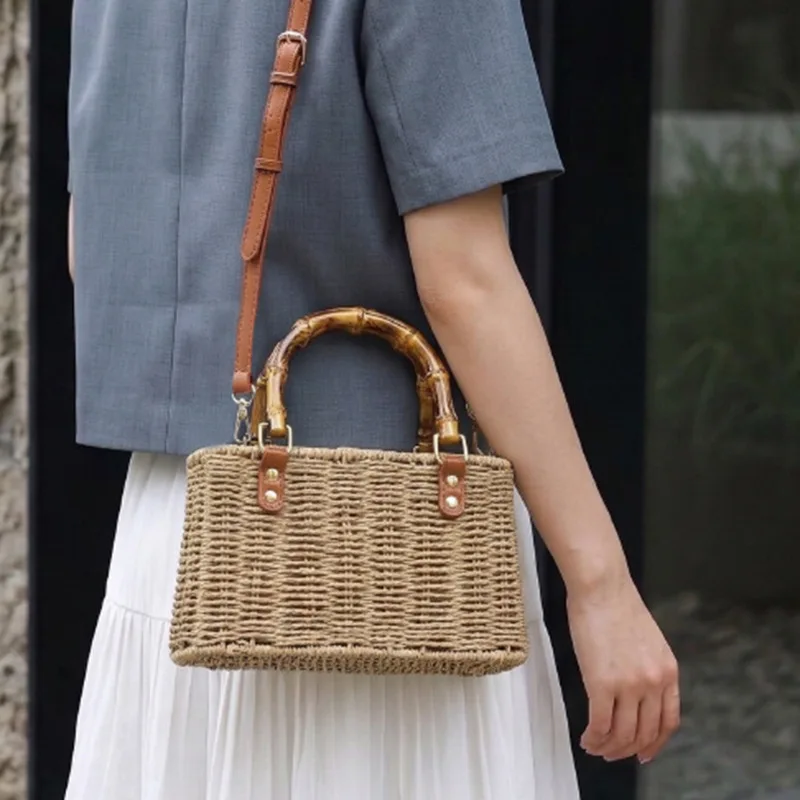 Straw Woven Crossbody Bags for Women Shoulder Bags Fashion Summer Beach Bags Purse and Handbags Designer Bag Bolsas Feminina Sac