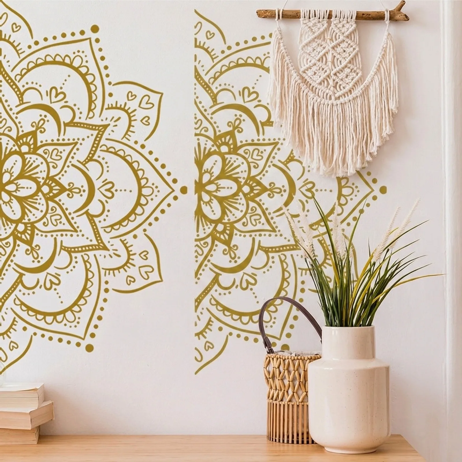 Easy Application Lotus Flower Vinyl Sticker Creative Wall Sticker PVC Material Living Room Decor Supermarket Entrance Decor