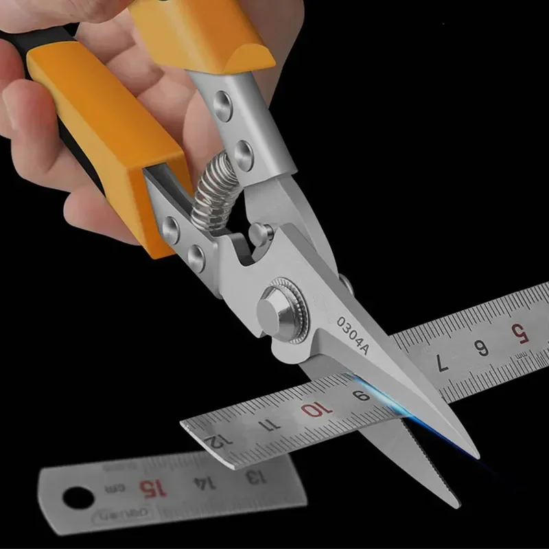 Professional Industrial Shears Stainless Steel Scissors Tin Snips Metal Sheet PVC Pipe Cutting Hand Garden Tools Cutter