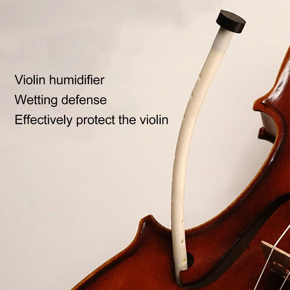 White Color Violin Humidifier Rubber Material Portable Design Instrument Humidifier F-Hole Humidifier Humidity Control