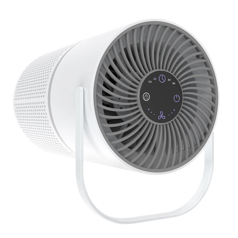 Stylish Compact Design of an Advanced Three Layer Filtered Portable Air Purifier Ensures Clean Indoor Atmosphere Effectively