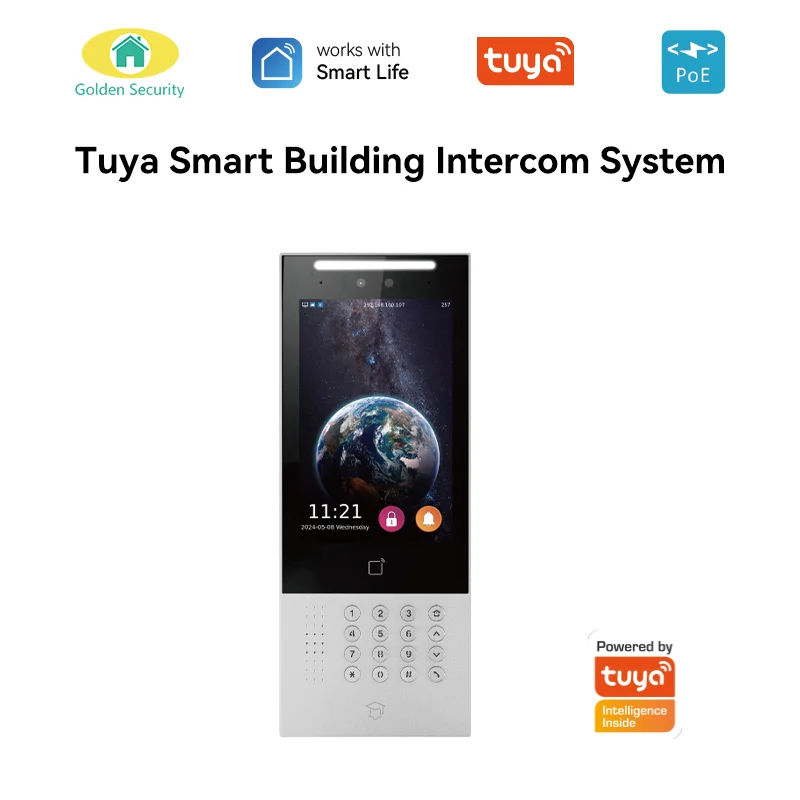 2026 Newest Tuya Smart Apartment Outdoor Intercom Unit Used for Building Intercom Video Intercom System Access Control System