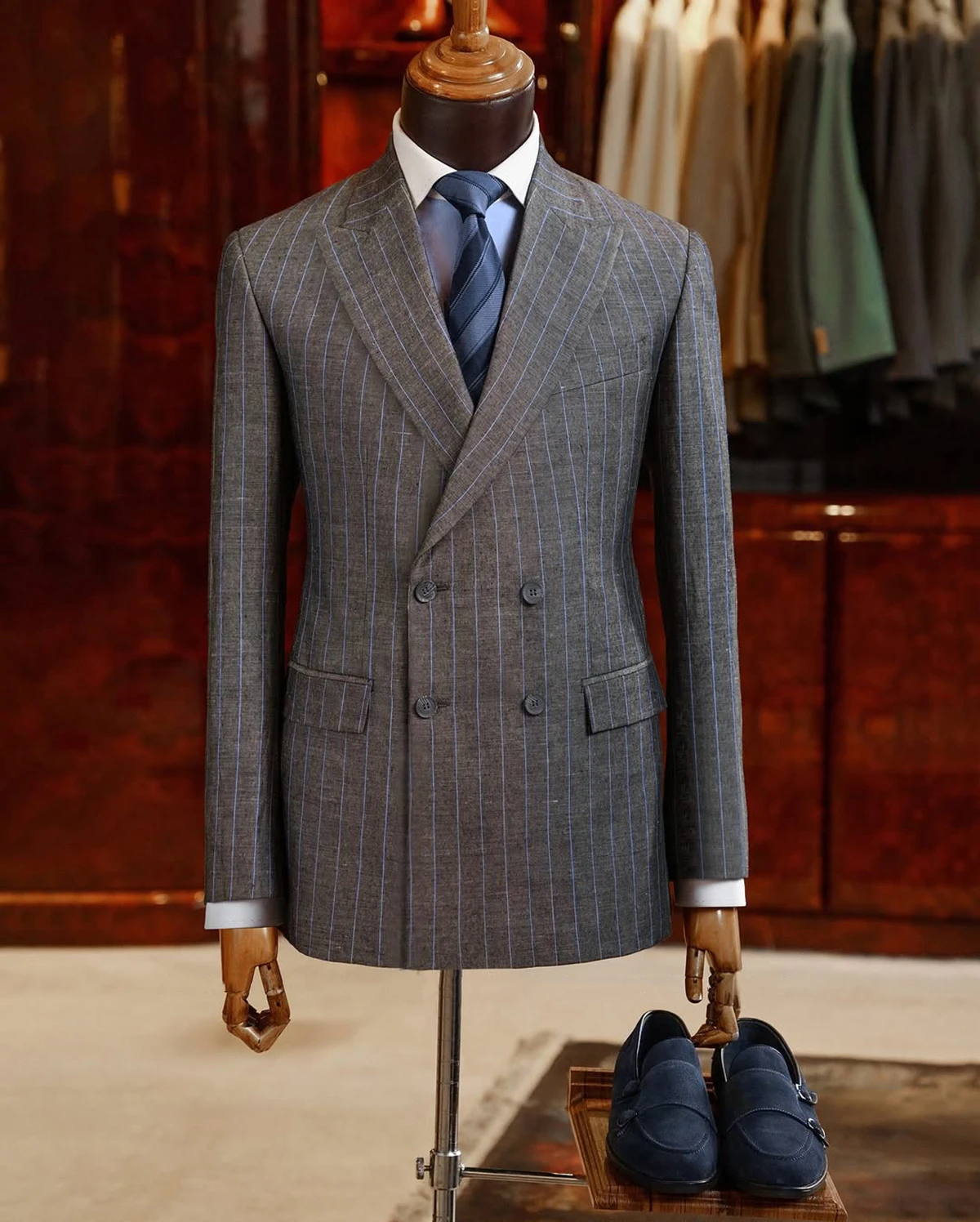 

Luxury Business Men Suits Blazer 2Pcs Wedding Coats Woolen Tuxedo Overcoat Tailored Custom Wedding Party Groom Costume Homme