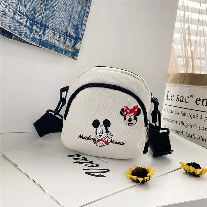 Original Disney Women\'s Handbags Anime Mickey Mouse Canvas Shoulder Bags Cute Satchel Minnie Messenger Bag Girls Gift hand bags