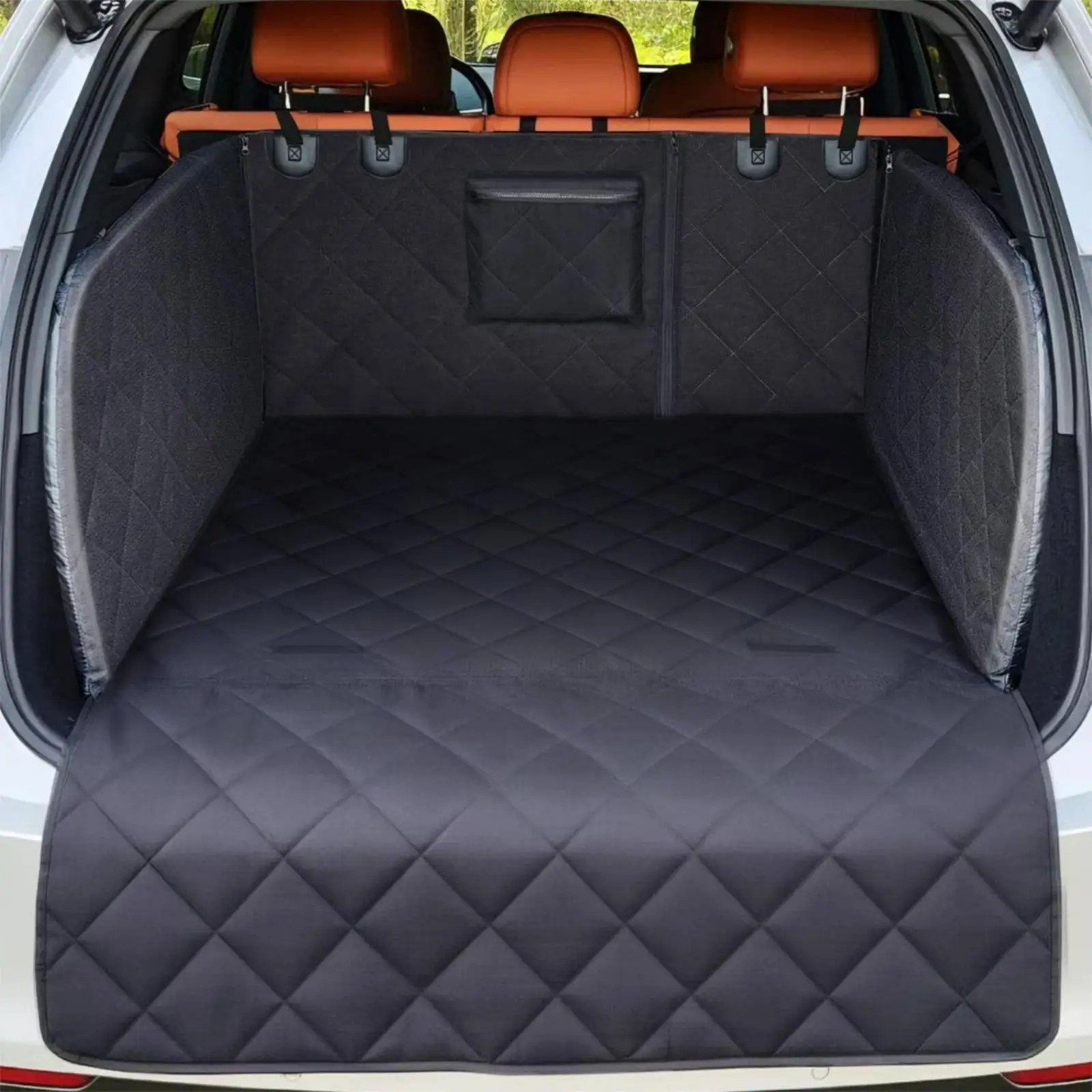 Dog Car Boot Liner Waterproof 600D Oxford Cloth Sponge Padding Folding Pet Mat for SUV Trunk Protection