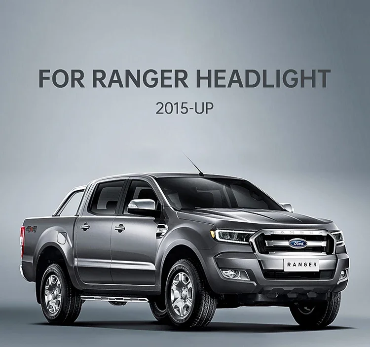 Pair of Car Headlight Assembly For Ford Ranger headlight 2015-up Car Front Light Plug&Play Auto LED Head Lamp System