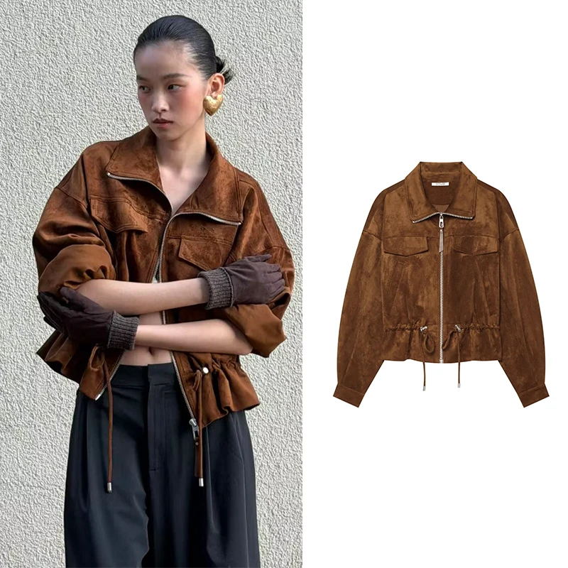 Autumn New Women's Jackets 2026 Chic Young Women's Loose Warm Coats Fashion Street Autumn Holiday Long Sleeve Outerwear Coats