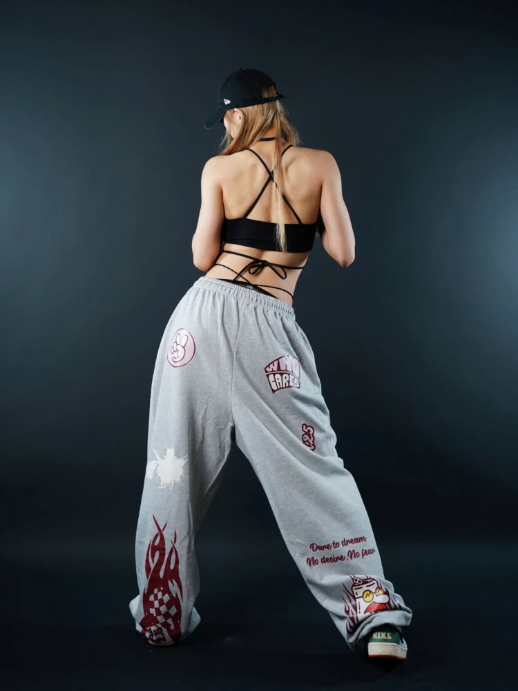 ADAgirl American Style Hip Hop Graffiti Pants Women Y2k Streetwear Korean Baggy Casual Sweatpants Harajuku Vintage Mujer Trouser