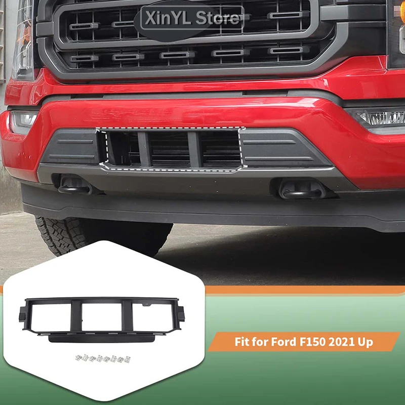 

1Pair Car Front Grille Bumper Decoration Covers Ornament For Ford F150 2021 2022 2023 Up Automotive Exterior Accessories