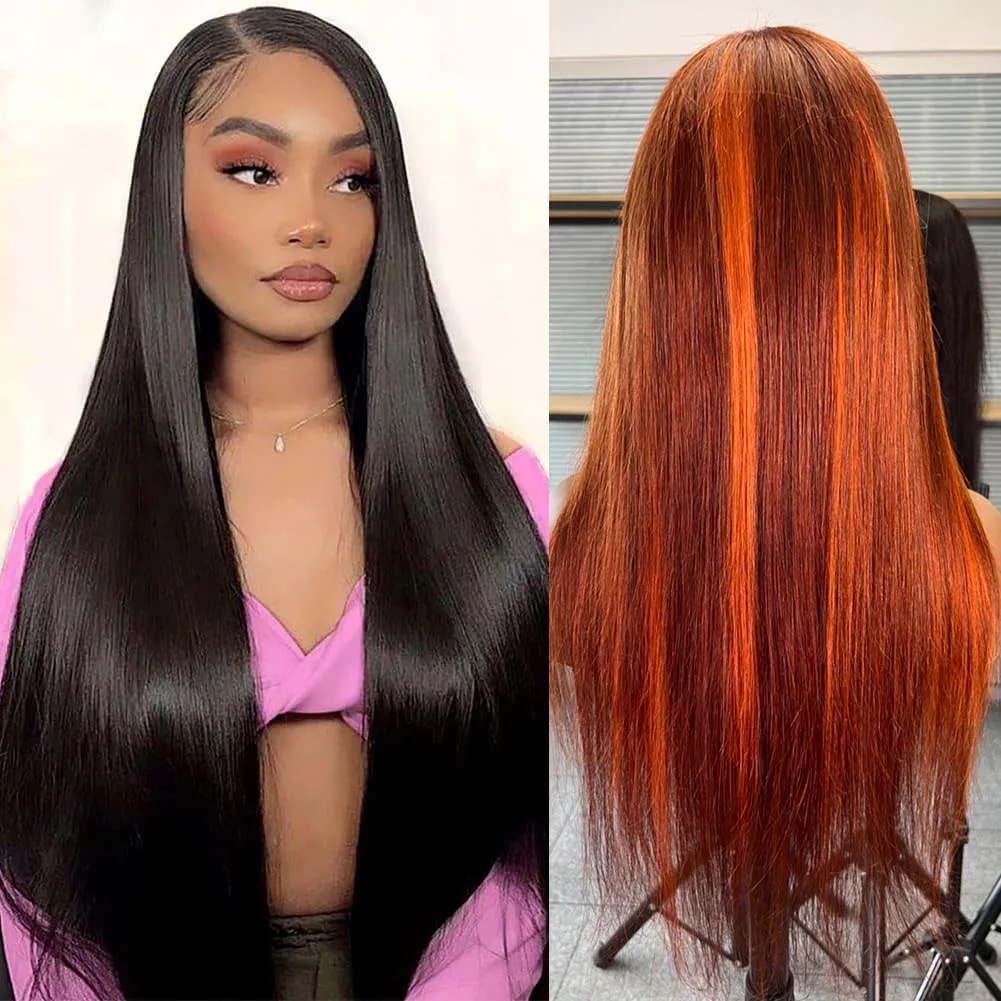 HD Lace Wig 13x6 Human Hair 613 Honey Blonde Remy Straight Lace Front Human Hair Wigs For Women 4/27 4/350 Highlight Colored Wig