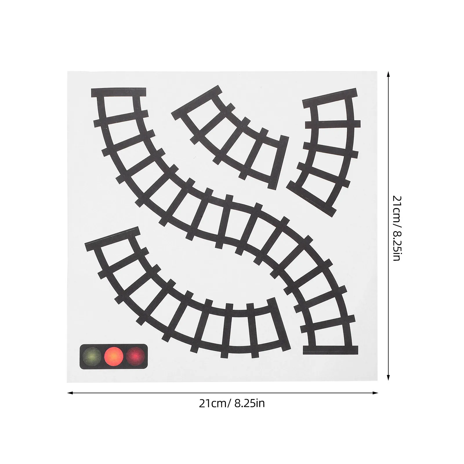 10 Stück Eisenbahnstrecken-Aufkleber, Verkehrszeichen, Wandtattoos, DIY-Verkehrsszene für Kinder, Lernspielzimmer, Klassenzimmer, Kindergarten-Dekoration