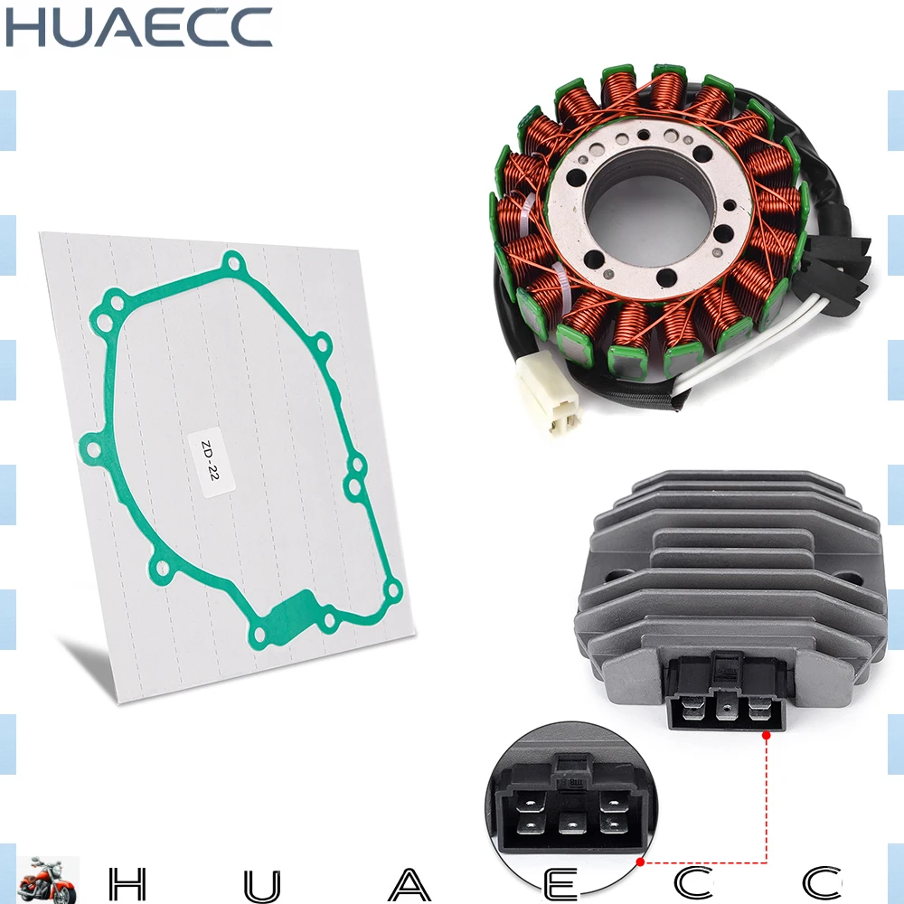 For Yamaha YZF R6 1999-2002 YZF-R6 Champion Limited Edition 2001 5EB-15451-00 Stator Coil + Gasket + Regulator Rectifier