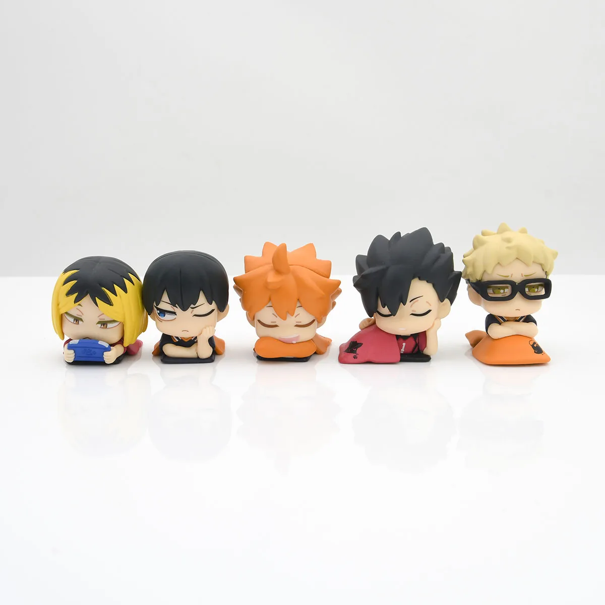 Stasto stand stone capsule toys Onemutan Haikyu!! cute kawaii Hinata Shoyo Kageyama Tsukishima Kozume Kuroo sleeping figures