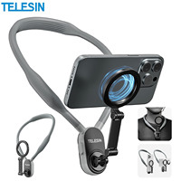 TELESIN Silicone Magnetic Neck Mount Quick Release Hold for IPhone 15 14 13 12 11 10 SAMSUNG for HUAWEI XIAOMI Phone Accessories