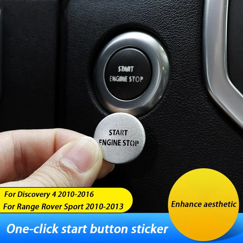 

Car Engine Ignition Start Stop Button Cover One-click start sticker For Land Rover Range Rover Sport Discovery 4 Freelander 2