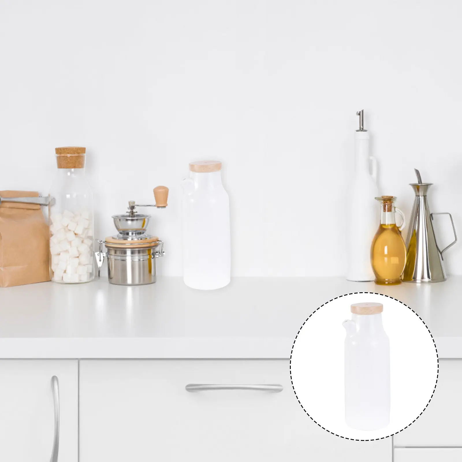 

Керамический контейнер для приправ белого цвета: стильная кухонная емкость для специй, бутылка для соевого соуса, удобная емкость для приправ