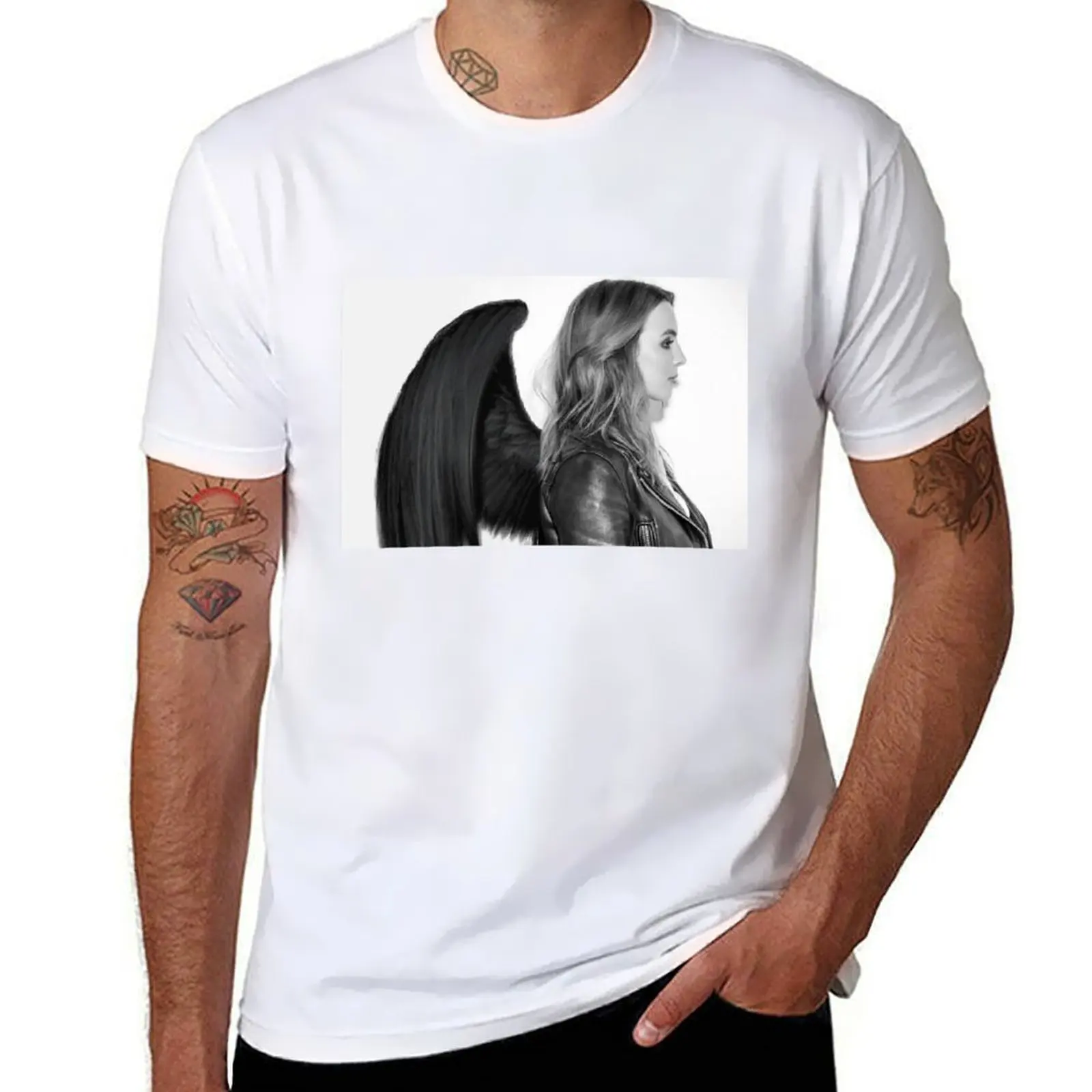 

Jodie Comer Angel T-Shirt t shirt man luxury t shirts for man slim fit T-Shirt
