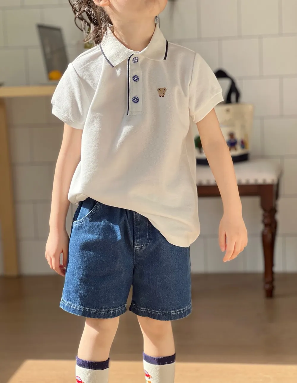 kids shorts kids girls clothes toddler boy clothing Blue denim shorts Soft and comfortable children's denim shorts