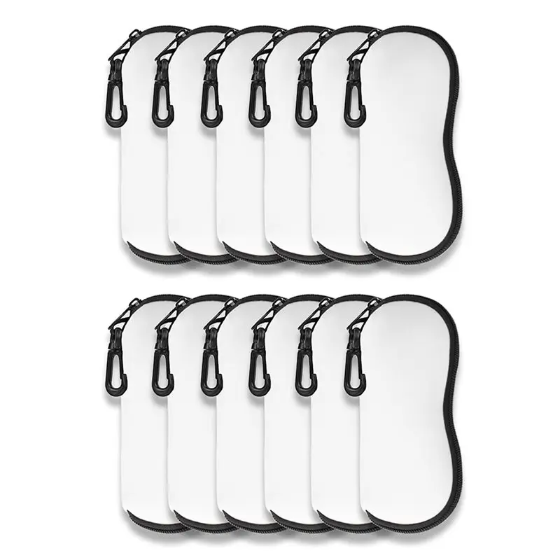 BHBD-Sublimation Sunglasses Case Blanks Set,Neoprene Sunglasses Case Soft For Sublimation Blanks Sunglasses Case 24PCS