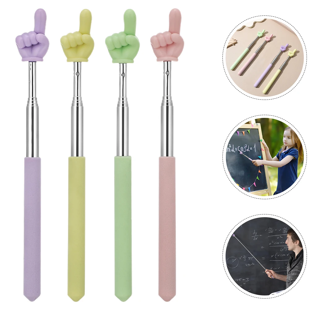 

4Pcs Telescopic Teachers Pointer for Classroom Reading Guide Whiteboards Office Presentations Learning Activities