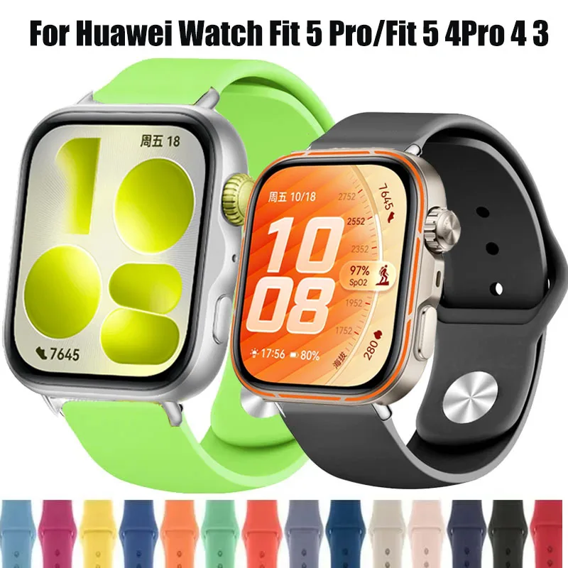 Silikonarmband für Huawei Watch Fit 3 4 5 Smartwatch Sport Correa Armband für Huawei Watch Fit 4Pro/Fit 5Pro Zubehör