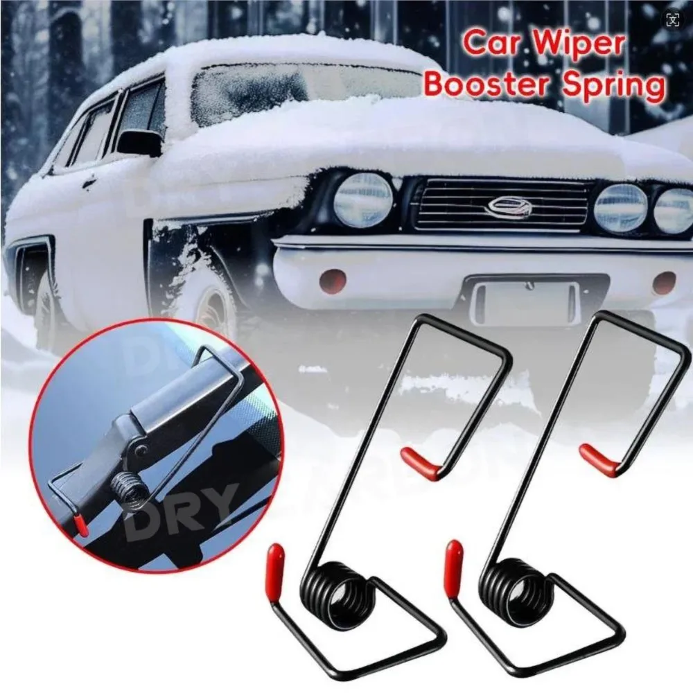 

2Pcs Universal Car Wiper Booster Spring Intelligent Windshield Wiper Arms Alloy Rubber Wipers Spring Auto Replaceable Parts