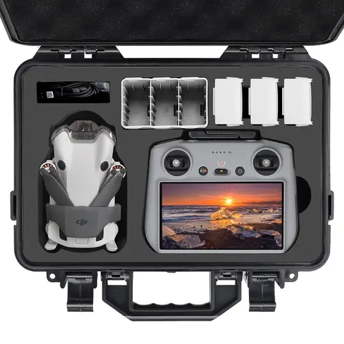 Imagen 1 del producto Para DJI Mini 4 Pro Case-funda de transporte portátil profesional Estuche de viaje de carcasa dura para DJI Mini 4 Pro Fly More Combo y accesorios